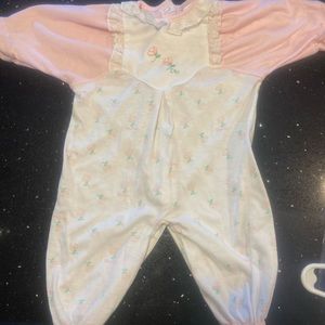 Vintage Baby Dior Girls Medium 12-17lbs Pajamas